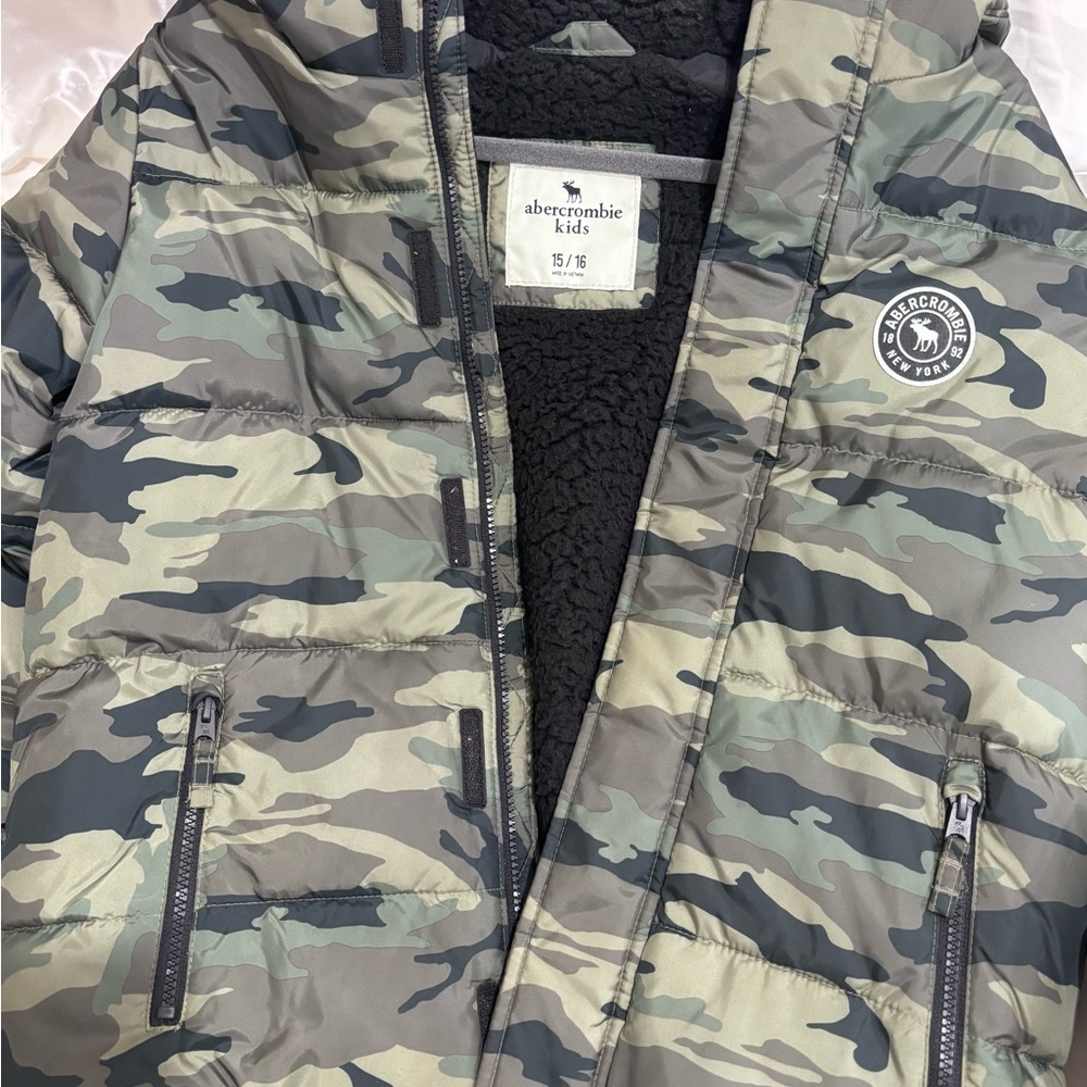 Abercrombie Kids Green Camo Jacket